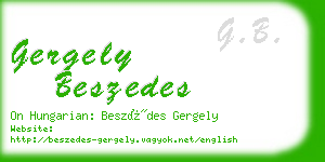 gergely beszedes business card